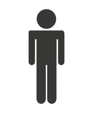 adam şekil avatar izole simgesi