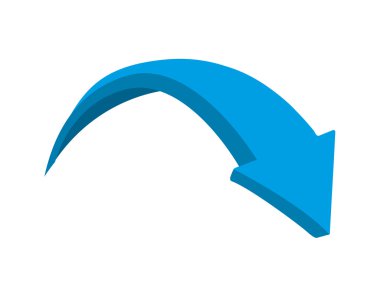 ok mavi izole simgesi tasarım