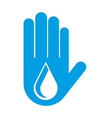 izole damla simgesi tasarım ile el