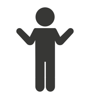 adam şekil avatar izole simgesi