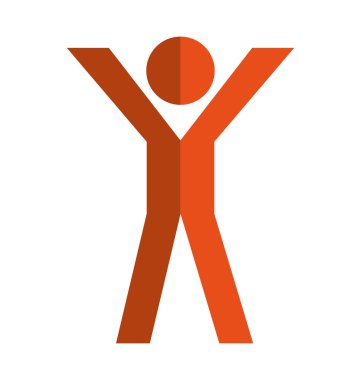 insan figürü izole simgesi