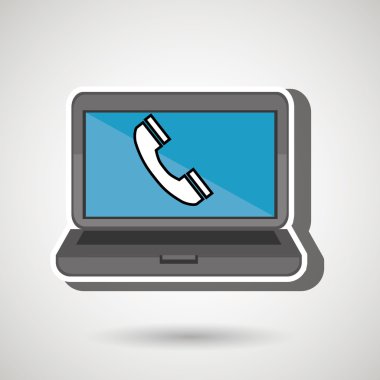 dizüstü bilgisayar ile telefon simgesi tasarım