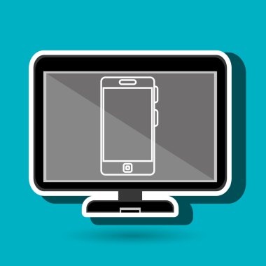 laptop ile smartphone mavi 