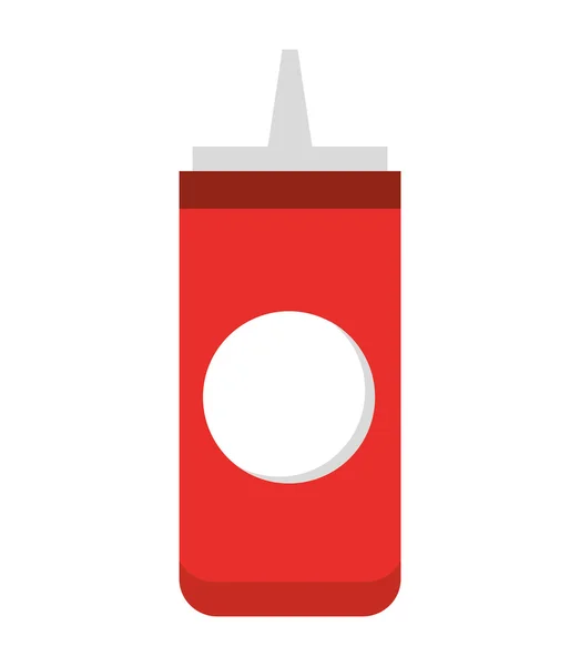 Üveg ketchup elszigetelt ikon tervezés — Stock Vector