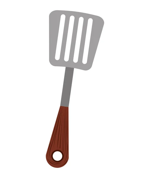 Grill spatel geïsoleerd pictogram ontwerp — Stockvector