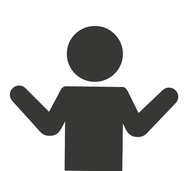 Man figuur avatar geïsoleerd pictogram ontwerp — Stockvector