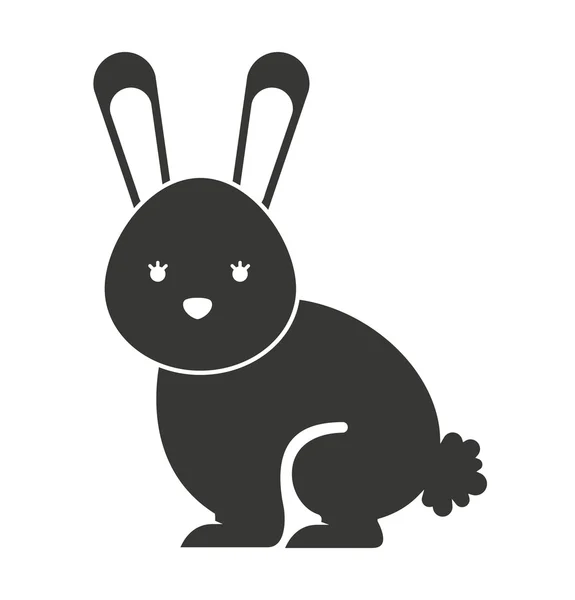 Mignon lapin isolé icône design — Image vectorielle