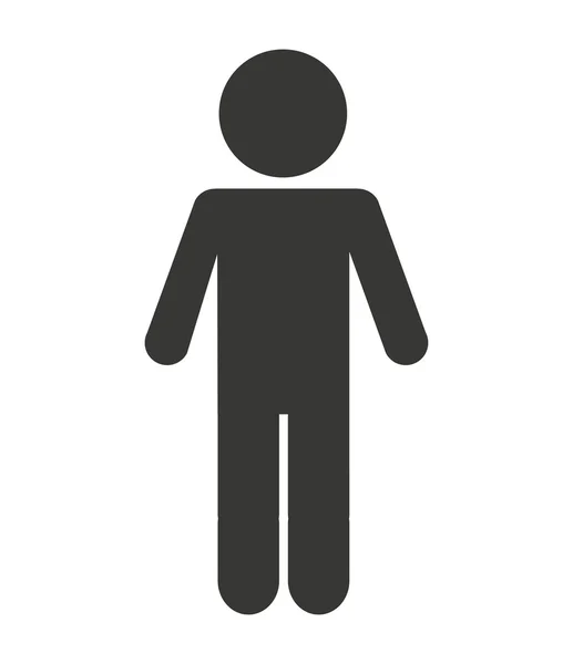 Чоловік фігура аватар ізольований дизайн значка — стоковий вектор