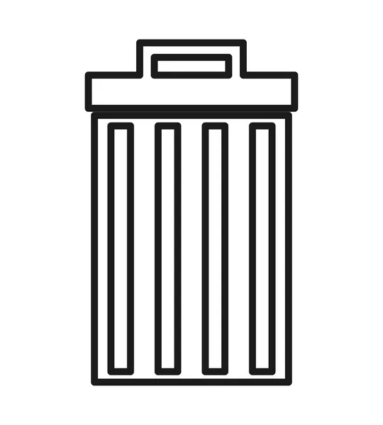 Usuwanie odpadów na białym tle ikona designu — Wektor stockowy
