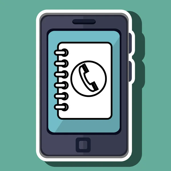 Smartphone and notebook phone  isolated icon design — Stock Vector