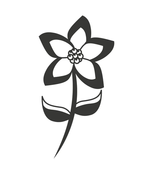 Schöner Blumengarten isoliert Ikone Design — Stockvektor