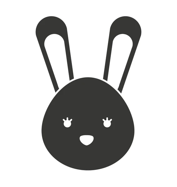 Mignon lapin isolé icône design — Image vectorielle