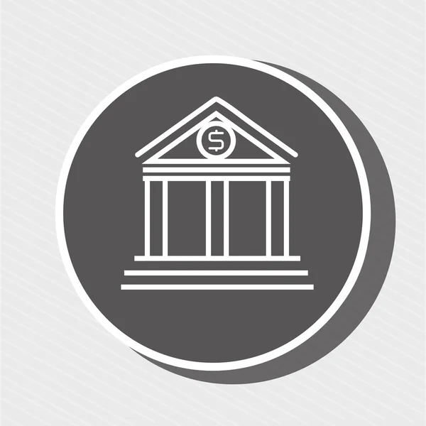 Símbolo del banco azul — Vector de stock