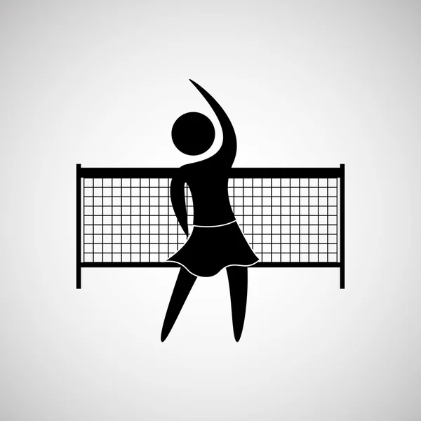スポーツ テニス人 — ストックベクタ