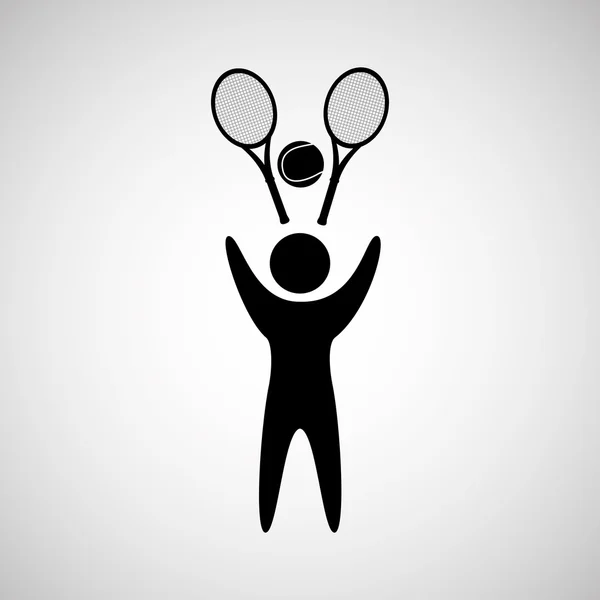 Sport tennis mensen — Stockvector