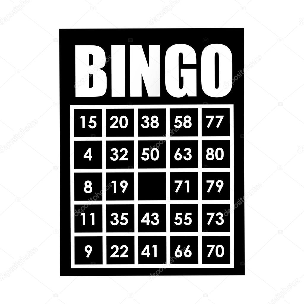 Giant Print Laminated BINGO Card Black And White Background