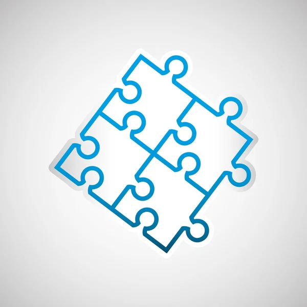 Puzzle ikon tervezés — Stock Vector