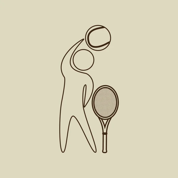 Tennis sportivo persone — Vettoriale Stock