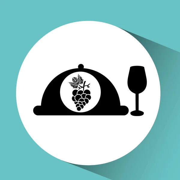 Diseño de uvas de vino — Vector de stock