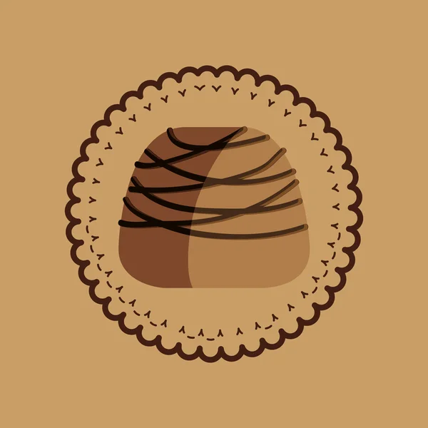 Chocolat sucre désert — Image vectorielle