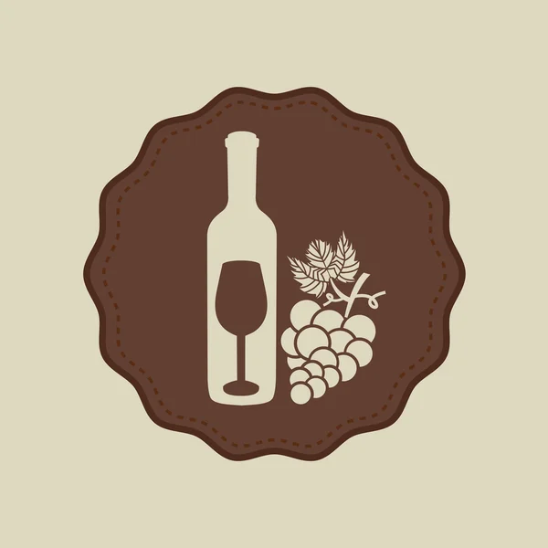 Diseño de uvas de vino — Vector de stock