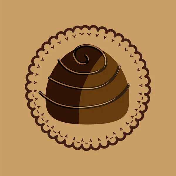 Chocolate azúcar desierto — Vector de stock