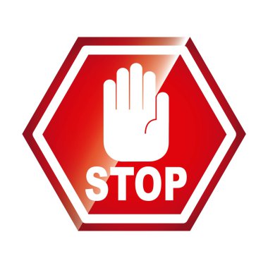 stop sinyali izole simgesi tasarım