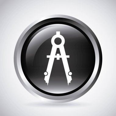 izole gümüş düğme simgesi tasarım içinde