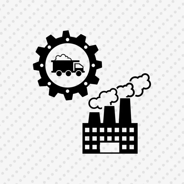 Diseño de planta industrial — Vector de stock