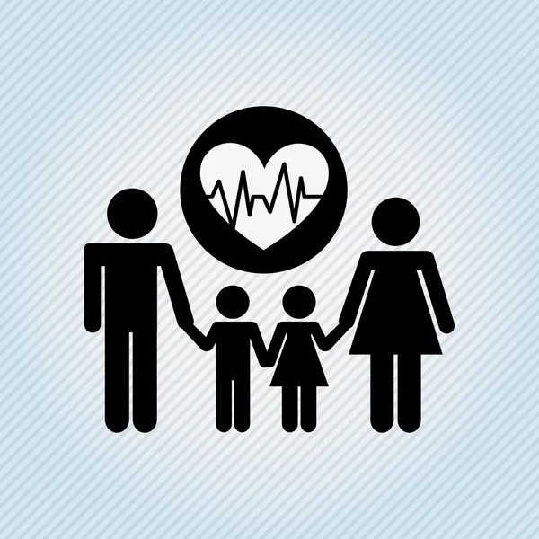 Conception de soins de santé familiale — Image vectorielle