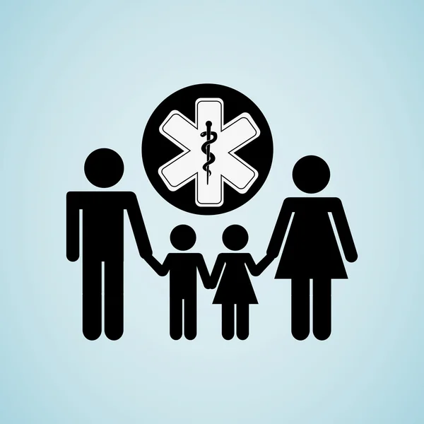 Familie gezondheidszorg ontwerp — Stockvector