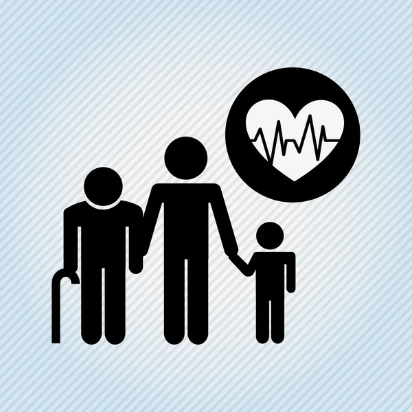 Diseño de atención médica familiar — Vector de stock