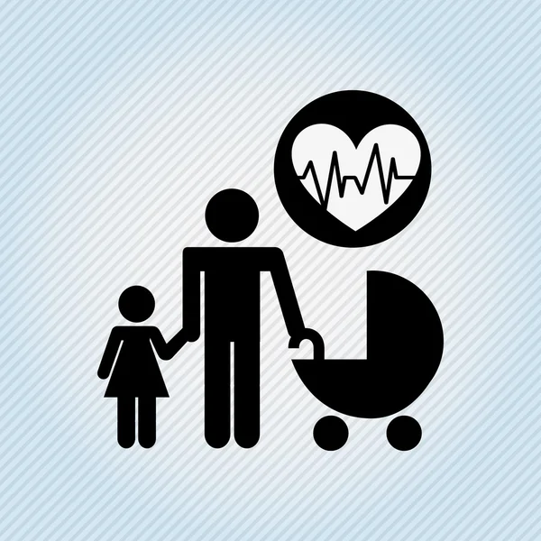 Family healthcare design — Stock Vector