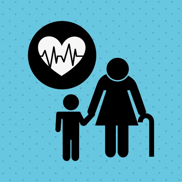 Conception de soins de santé familiale — Image vectorielle