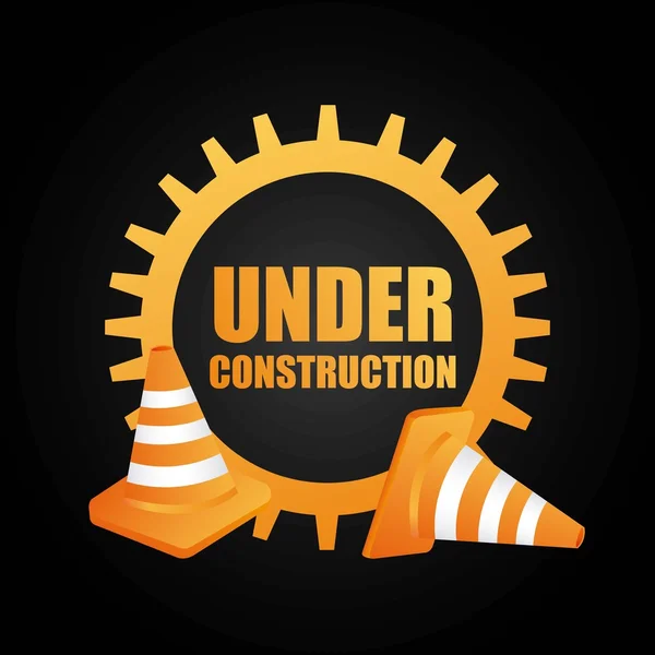 Under construction isolated icon design — Stock Vector