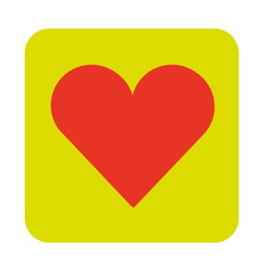 Kırmızı kalp şekli