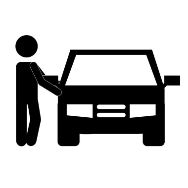 Arabayı süren adam.