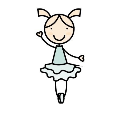 çizgi film kız simgesi