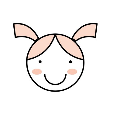 çizgi film kız simgesi