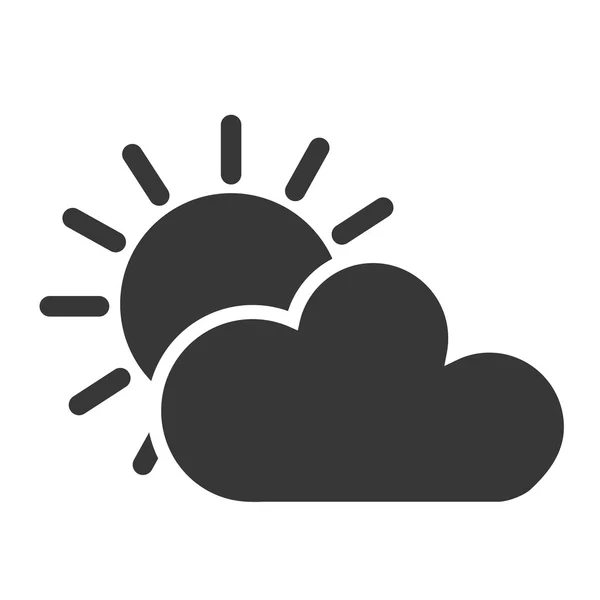 Icône nuage de soleil — Image vectorielle