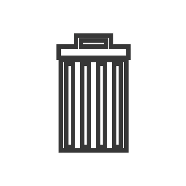 Icône de gaspillage poubelle — Image vectorielle