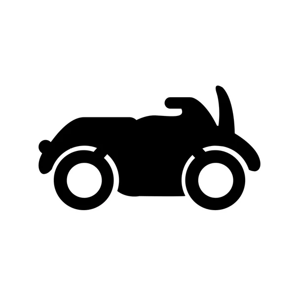 Motorkerékpár silhouette ikon — Stock Vector