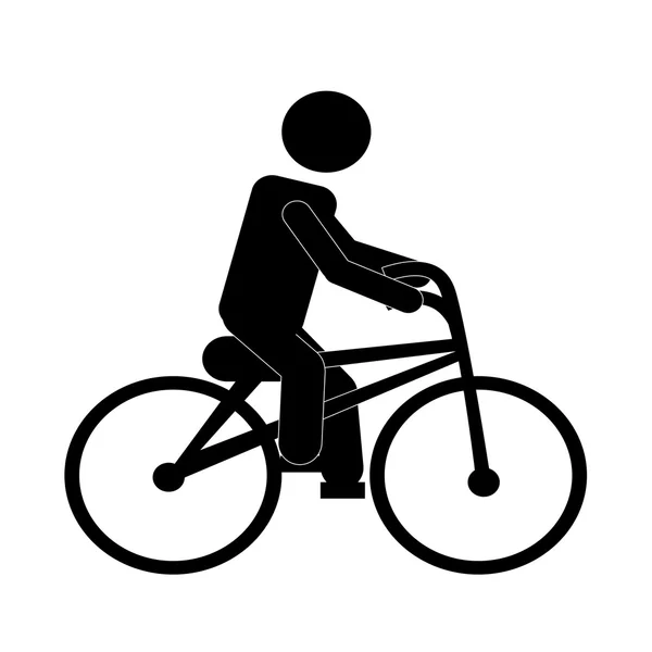Man riding bike — Stock Vector