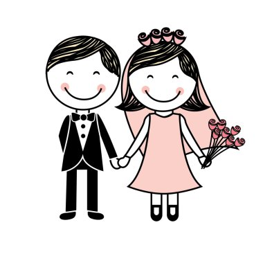 Çift düğün simgesi