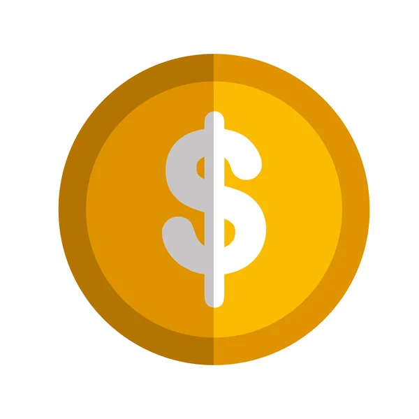 Icône symbole argent — Image vectorielle