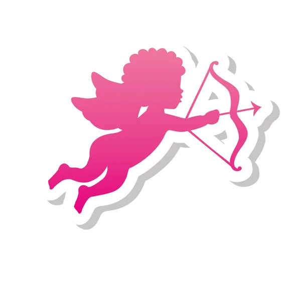 Valentine icono de Cupido — Vector de stock