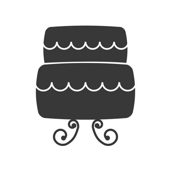 Bruidstaart pictogram — Stockvector