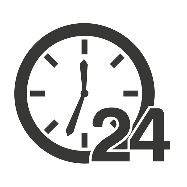 Orologio a tempo icona 24 ore — Vettoriale Stock