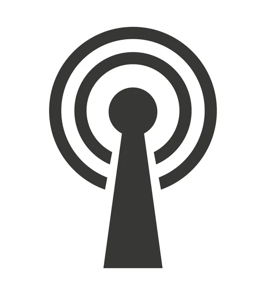 Wifi ondes signal icône — Image vectorielle