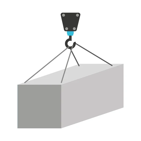 Crane hook lifting icon — Stock Vector